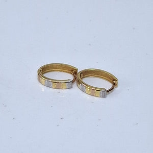 ARRACADAS PAR ORO,ORO COMBINADO 14 K 1,10 GRMS (SEMINUEVO)
