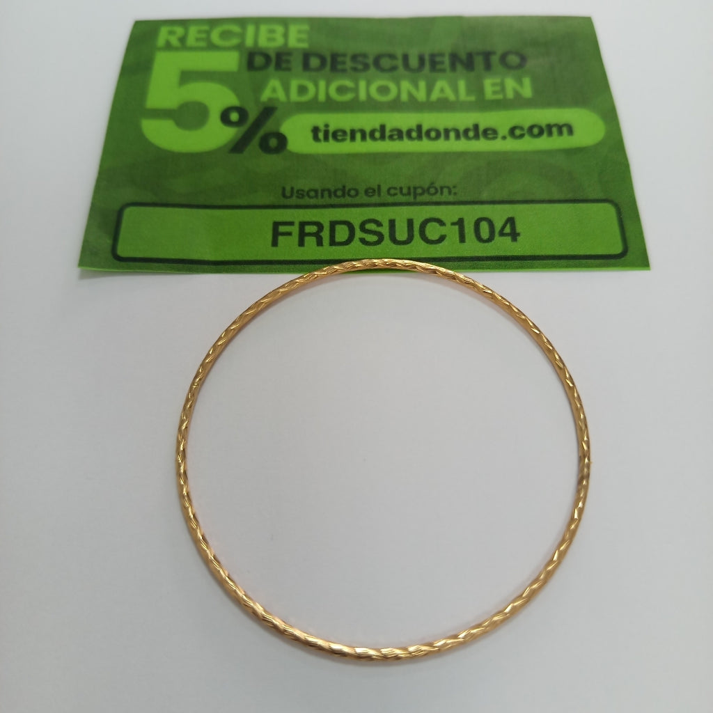 PULSERA RIGIDA ORO 14 K 4,00 GRMS (SEMINUEVO)