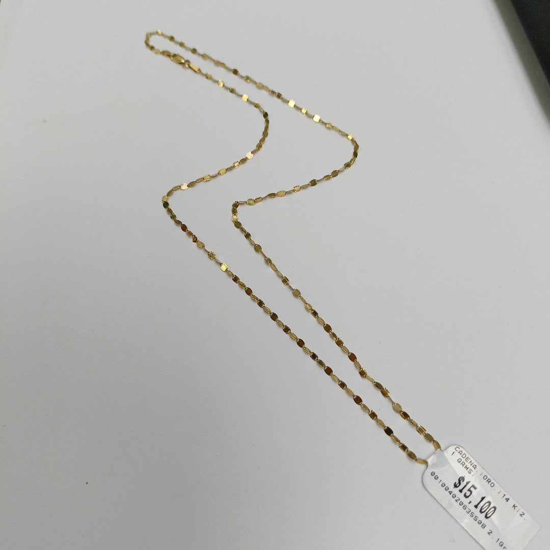CADENA ORO 14 K 2.1 GRMS (SEMINUEVO)