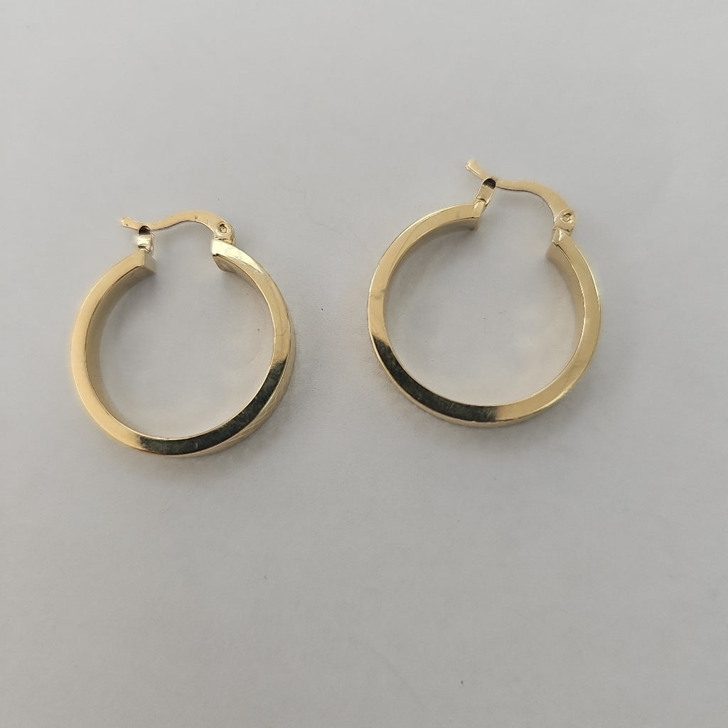 ARETES TEJIDO ARRACADAS FACETADAS 14K 2.9 GR (NUEVO)