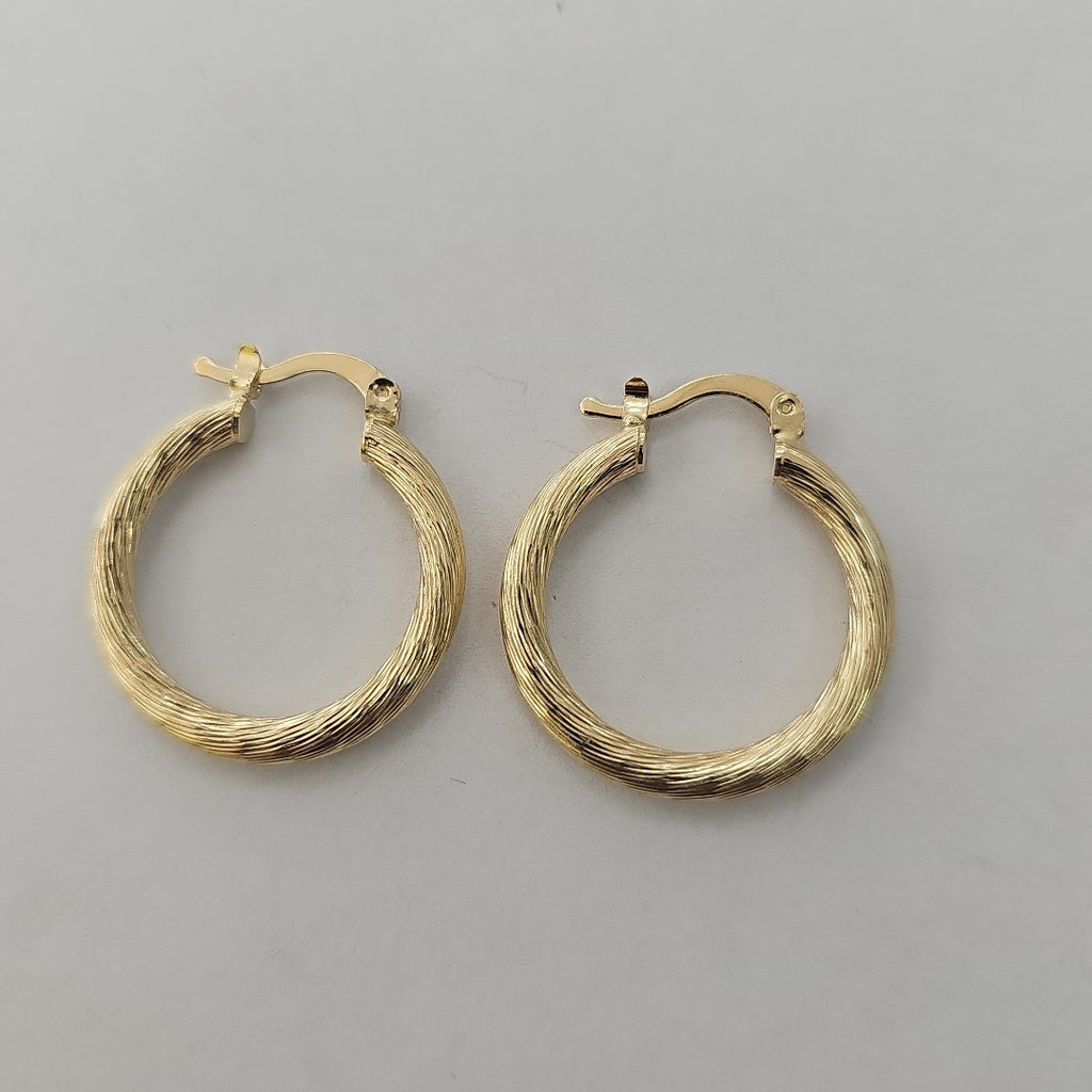 ARETES TEJIDO ARRACADAS ASTRIADAS 14K 3 GR (NUEVO)