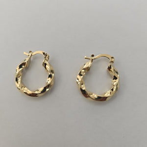 ARETES ARRACADA TORZAL 14K 2 GR (NUEVO)