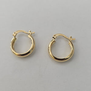 ARETES TEJIDO ARRACADAS LISAS 14K 2.2 GR (NUEVO)