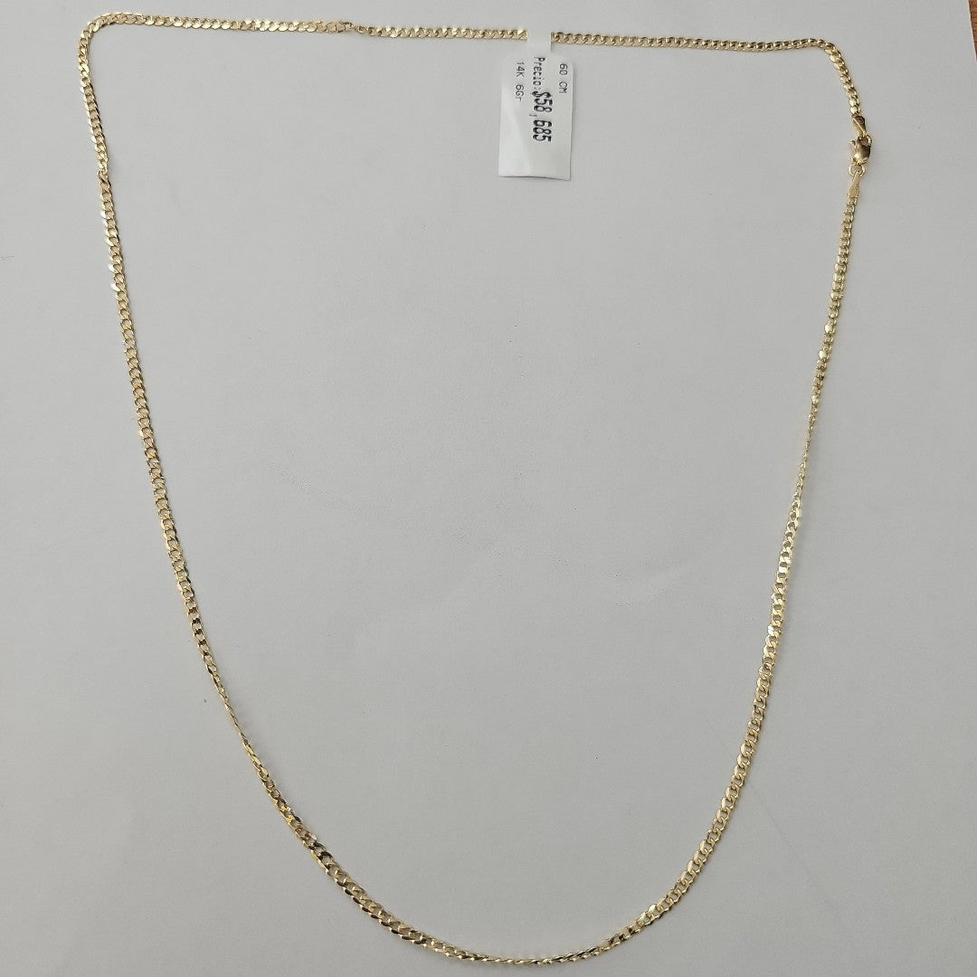 CADENA BARBADA 14K 60 CM 6 GR (NUEVO)