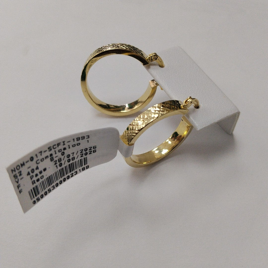 ARETES TEJIDO ARRACADAS FACETADAS 14K 2.8 GR (NUEVO)