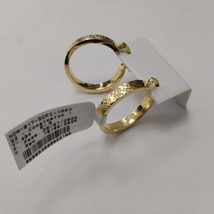 ARETES TEJIDO ARRACADAS FACETADAS 14K 2.8 GR (NUEVO)