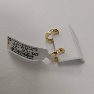 ARETES HUGGIES CON CIRCONIAS 14K 2.3 GR (NUEVO)