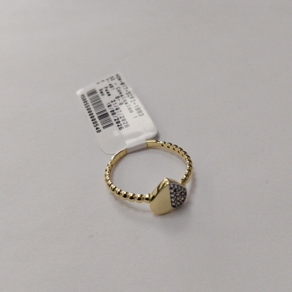 ANILLO ANILLITO FIG CORAZON C CIRCONIAS 14K 7 TALLA 1.6 GR (NUEVO)