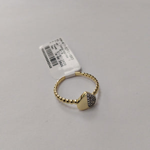 ANILLO ANILLITO FIG CORAZON C CIRCONIAS 14K 7 TALLA 1.6 GR (NUEVO)