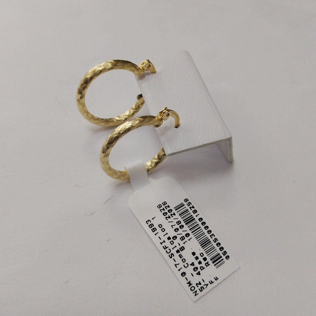 ARETES ARRACADAS LABRADAS 14K 2.1 GR (NUEVO)