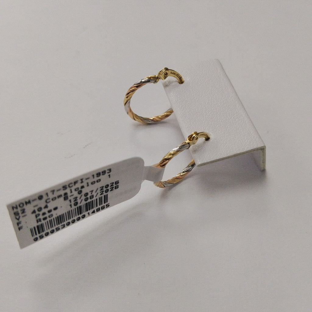 ARETES ARRACADAS COMBINADAS 14K 2 GR (NUEVO)