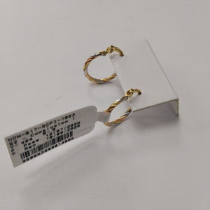 ARETES ARRACADAS COMBINADAS 14K 2 GR (NUEVO)
