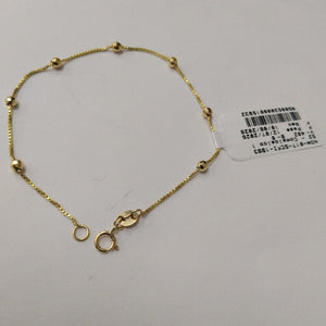 PULSERA ESPECIAL CON BOLITAS 14K 18 CM 1.4 GR (NUEVO)