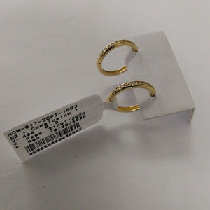 ARETES HUGGIES C CIRCONIA 14K 1.8 GR (NUEVO)