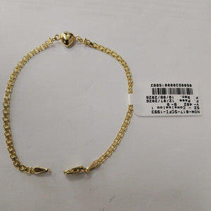 PULSERA ESPECIAL C CORAZON 14K 18 CM 2.7 GR (NUEVO)