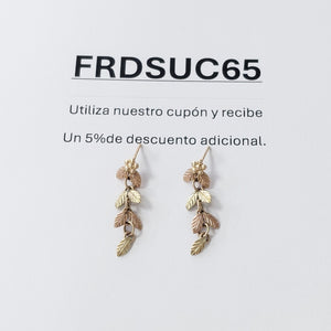 ARETES PAR ORO COMBINADO 10 K 1,30 GRMS (SEMINUEVO)
