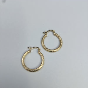 ARETES TEJIDO ARRACADAS ASTRIADAS 14K 2.9 GR (NUEVO)