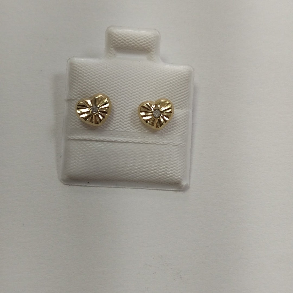 BROQUELES BROQUEL FIG CORAZON C CIRCONIA 14K 0.2603 GR (NUEVO)