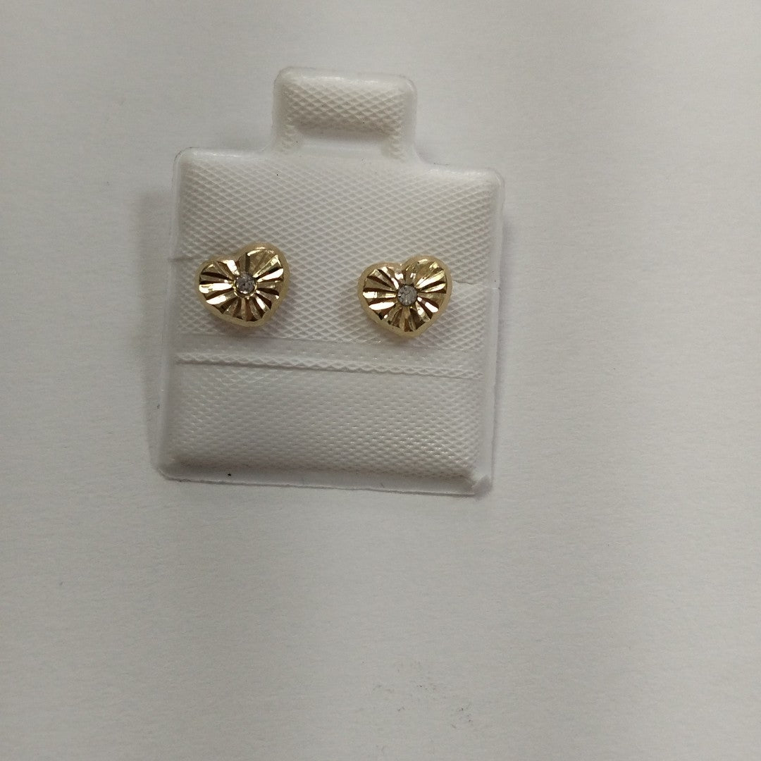 BROQUELES BROQUEL FIG CORAZON C CIRCONIA 14K 0.2603 GR (NUEVO)