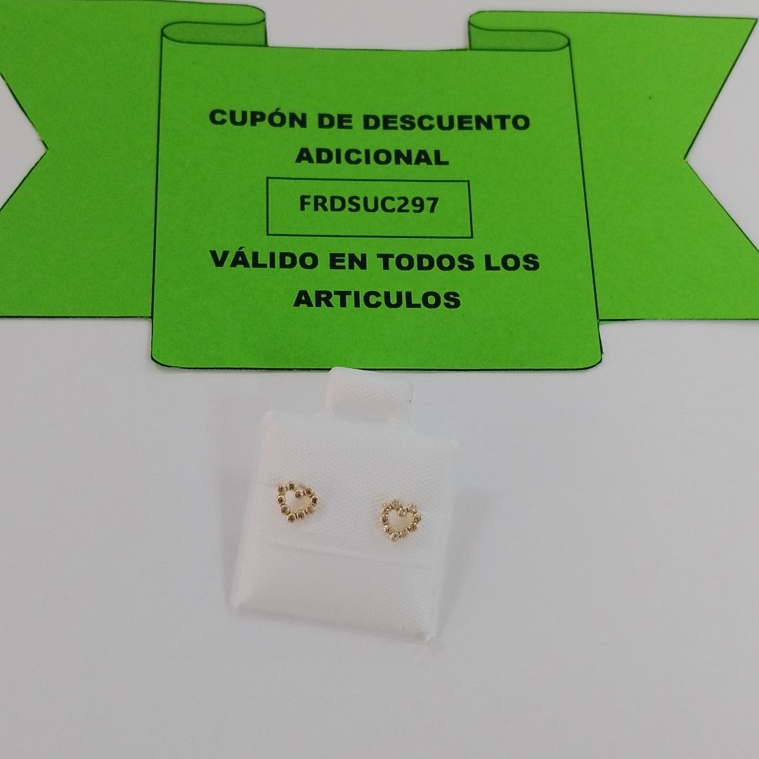 BROQUELES BROQUEL FIG CORAZON 14K 0.23 GR (NUEVO)