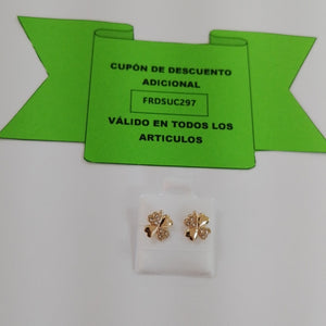 BROQUELES BROQUEL FIG TREBOL 14K 0.2851 GR (NUEVO)