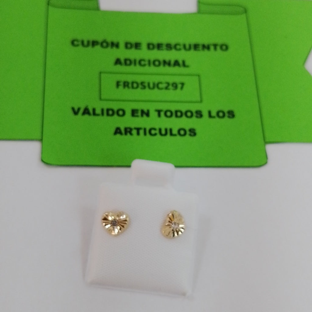 BROQUELES BROQUEL FIG CORAZON C CIRCONIA 14K 0.2603 GR (NUEVO)