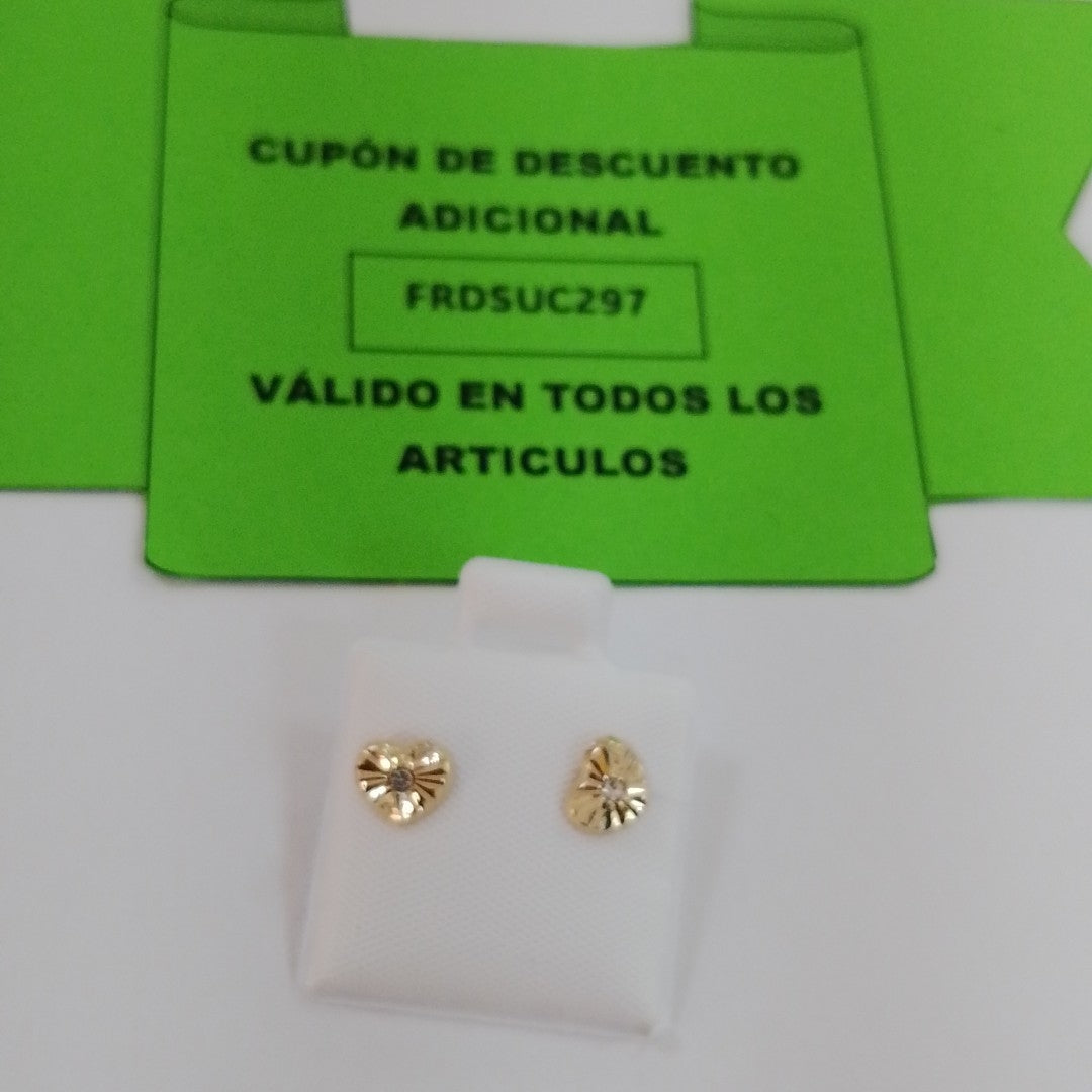 BROQUELES BROQUEL FIG CORAZON C CIRCONIA 14K 0.2603 GR (NUEVO)