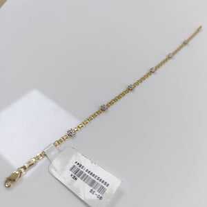 PULSERA ESPECIAL C FLORES 14K 18 CM 2.9 GR (NUEVO)