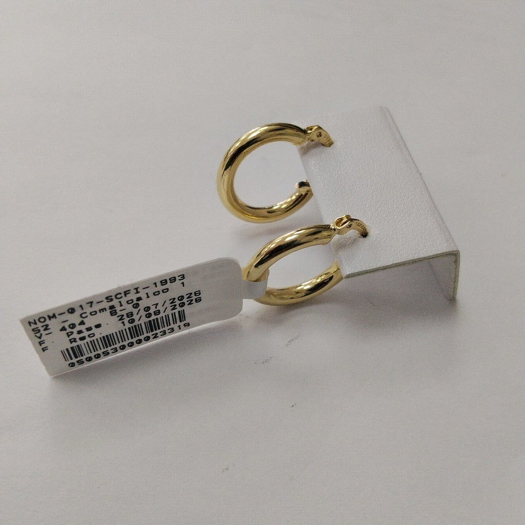 ARETES TEJIDO ARRACADAS LISAS 14K 1.6 GR (NUEVO)
