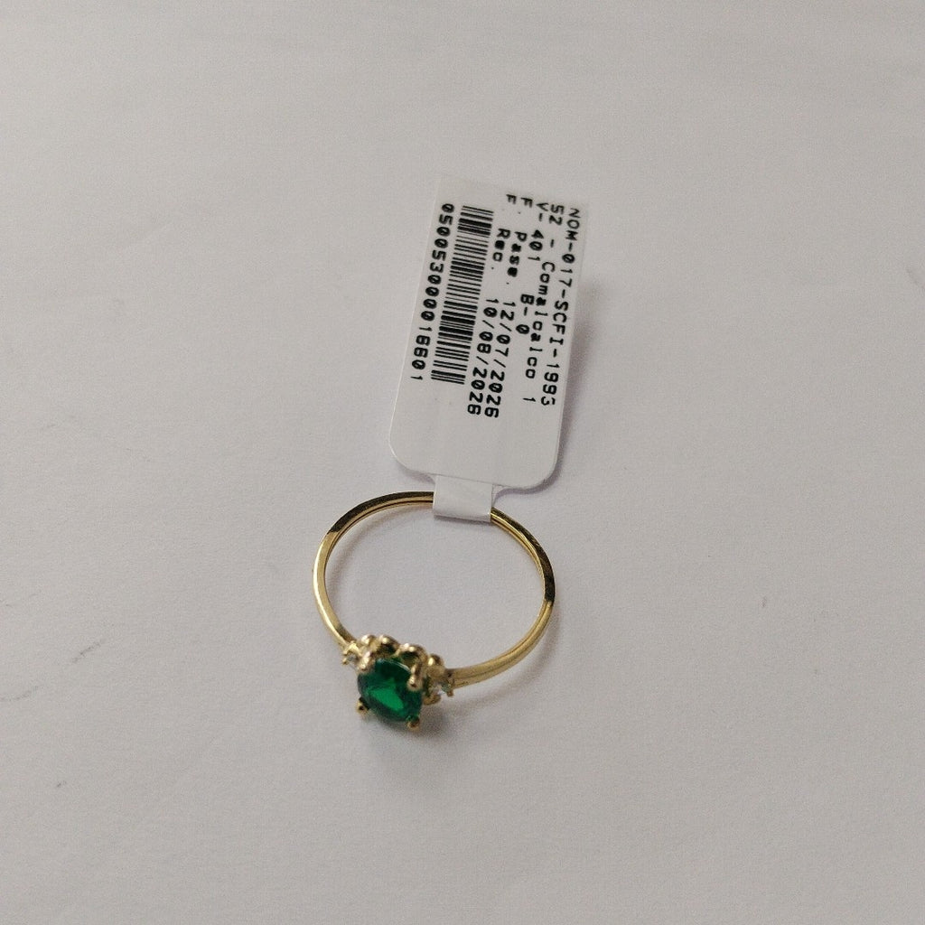 ANILLOS CON CIRCONIAS PDRAS DE COLOR 14K TALLA 7 1 GR (NUEVO)