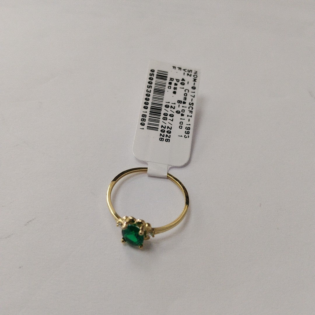 ANILLOS CON CIRCONIAS PDRAS DE COLOR 14K TALLA 7 1 GR (NUEVO)