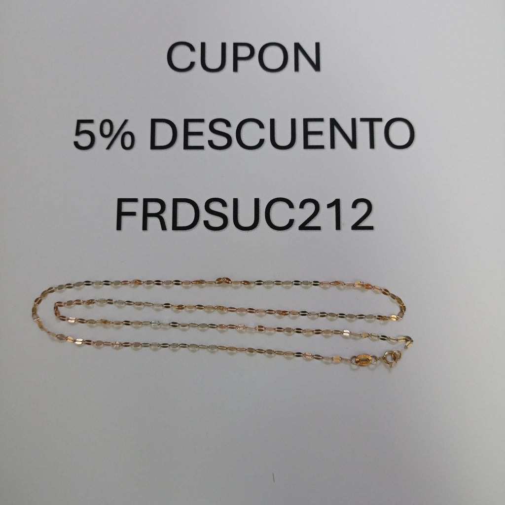 CADENA ORO COMBINADO 10 K 1,20 GRMS (SEMINUEVO)
