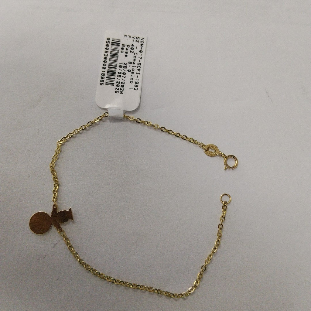 PULSERA TEJIDO ESPECIAL FIG NIÑO 14K 18 CM 1.4 GR (NUEVO)