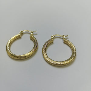 ARETES TEJIDO ARRACADAS ASTRIADAS 14K 2.9 GR (NUEVO)