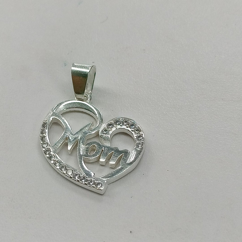 DIJE CORAZON C/CIRCONIAS PLATA .925 3.1 GR (NUEVO)