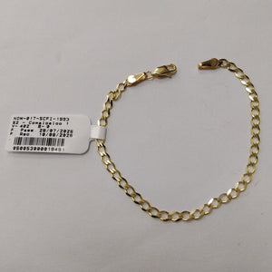 PULSERA TEJIDO BARBADA 14K 18 CM 3.4 GR (NUEVO)