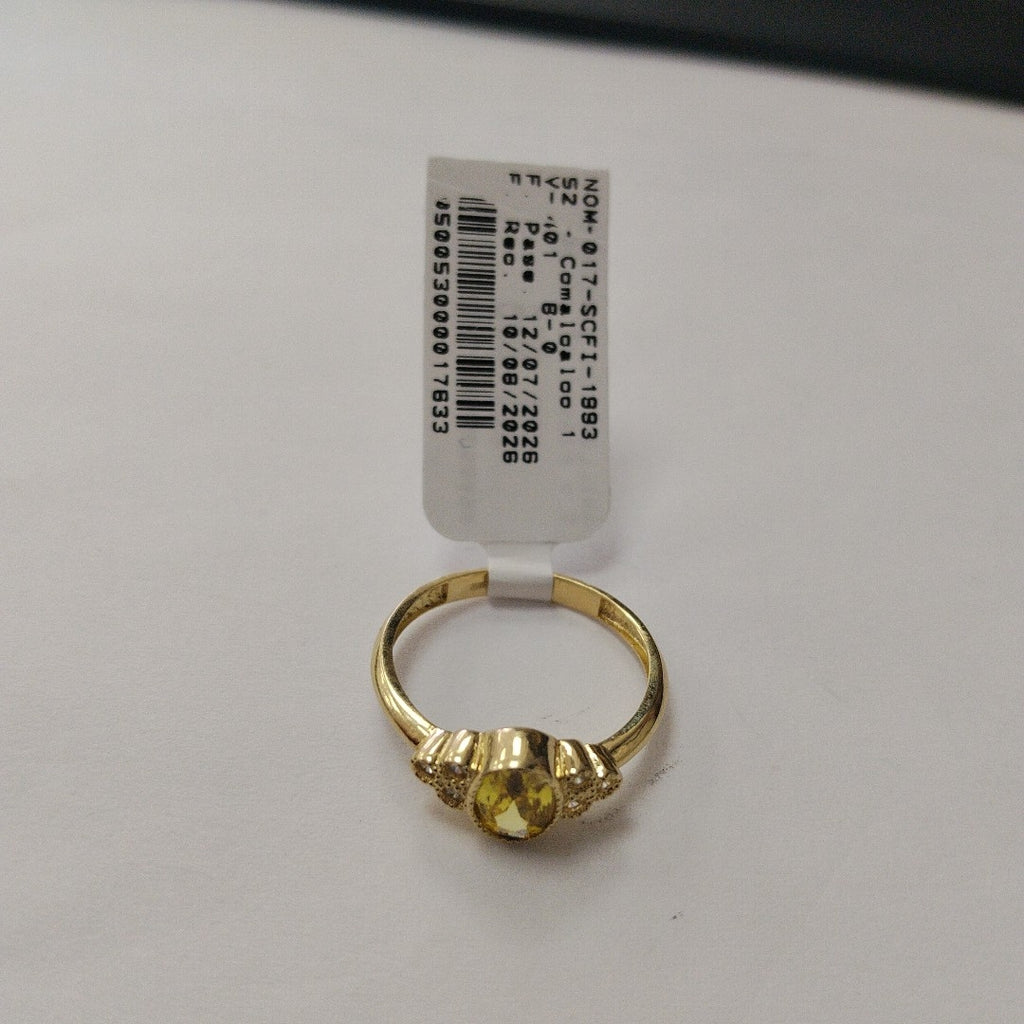 ANILLOS CON CIRCONIAS Y PIEDRA DE COLOR 14K TALLA 8 2 GR (NUEVO)