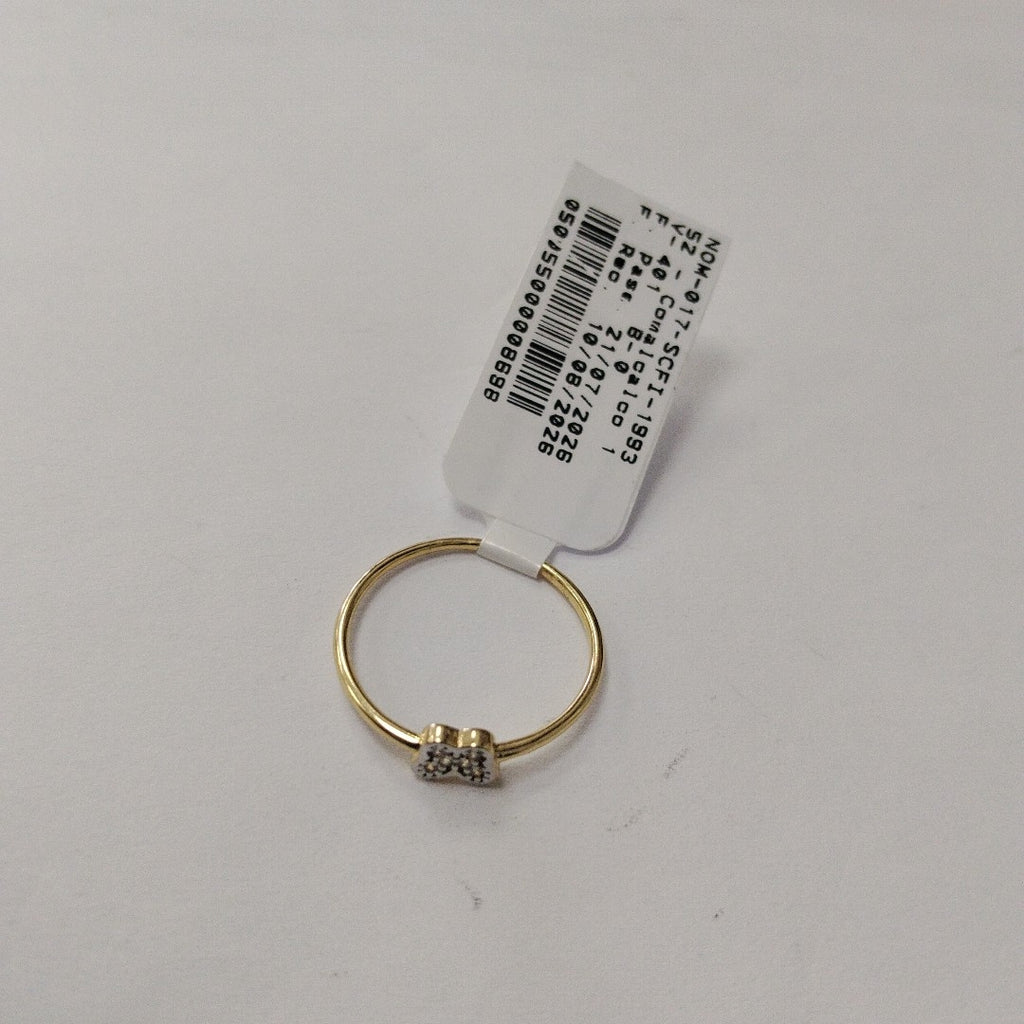 ANILLO ANILLITO MARIPOSA C CIRCONIAS 14K 7 TALLA 1 GR (NUEVO)