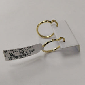 ARETES TEJIDO ARRACADAS LISAS 14K 1.2 GR (NUEVO)