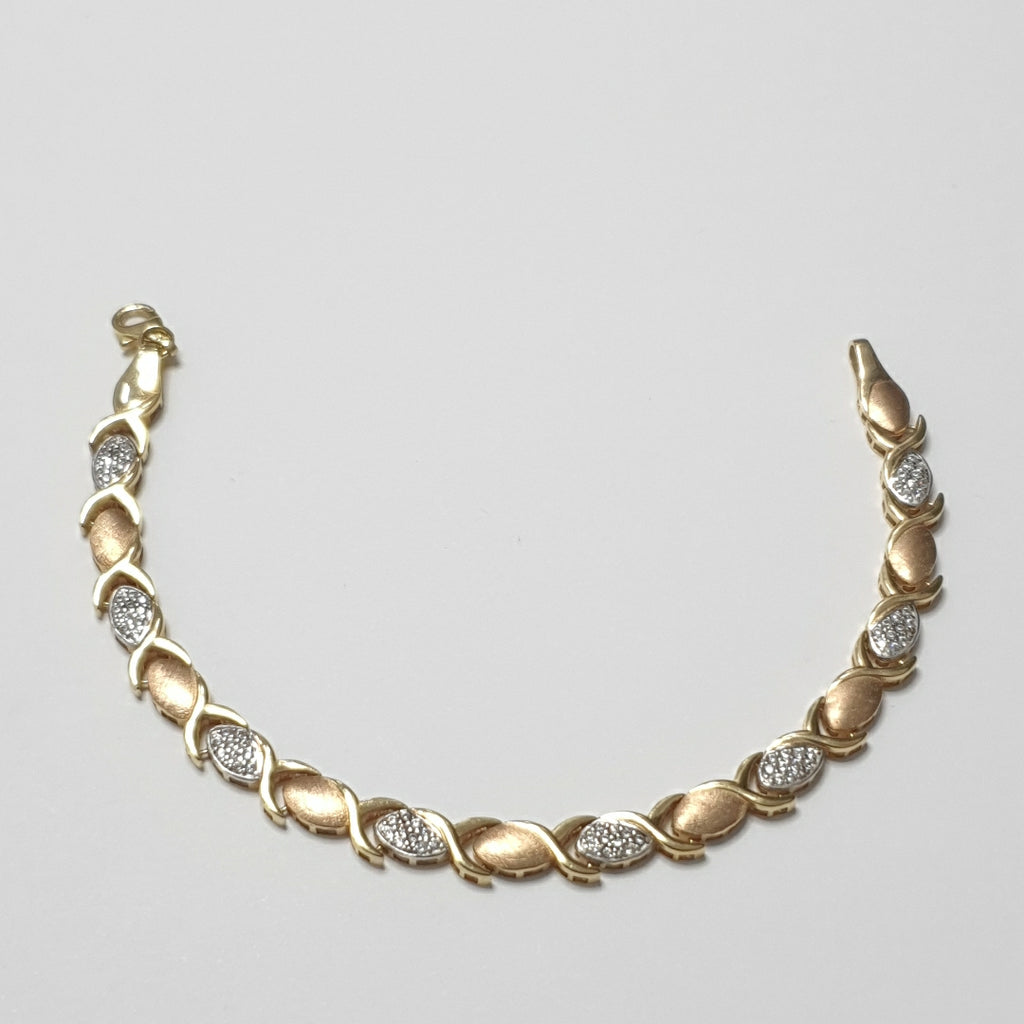 PULSERA ORO COMBINADO 10 K 6 GRMS (SEMINUEVO)
