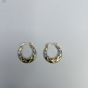 ARETES ARRACADAS COMBINADAS CON INFINITO 14K 2.3 GR (NUEVO)