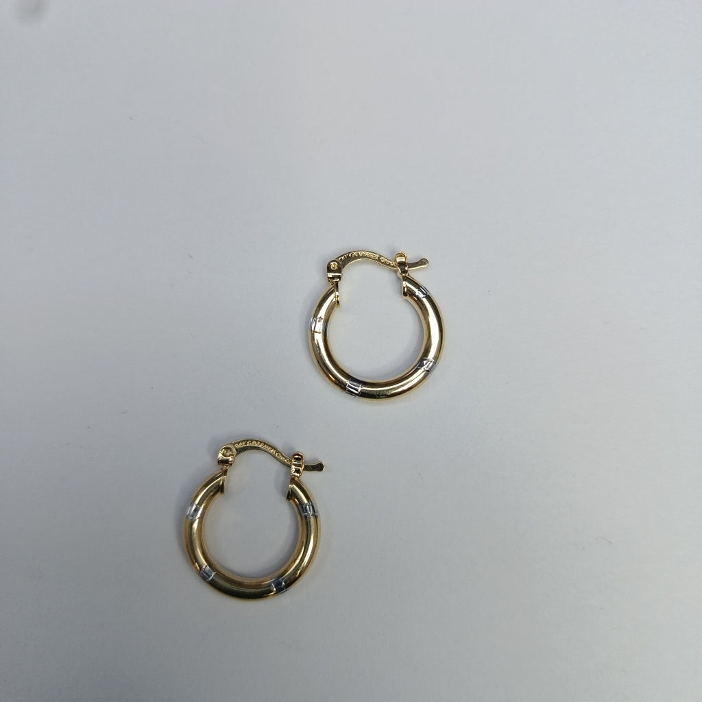 ARETES ARRACADAS COMBINADAS 14K 1.6 GR (NUEVO)