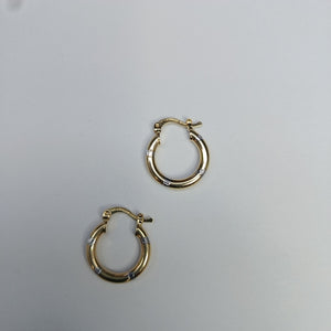 ARETES ARRACADAS COMBINADAS 14K 1.6 GR (NUEVO)
