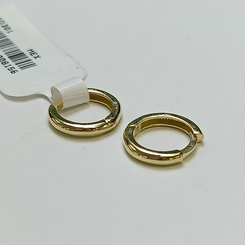 ARETES ARRACADAS LISAS 10K 1.2 GR (NUEVO)
