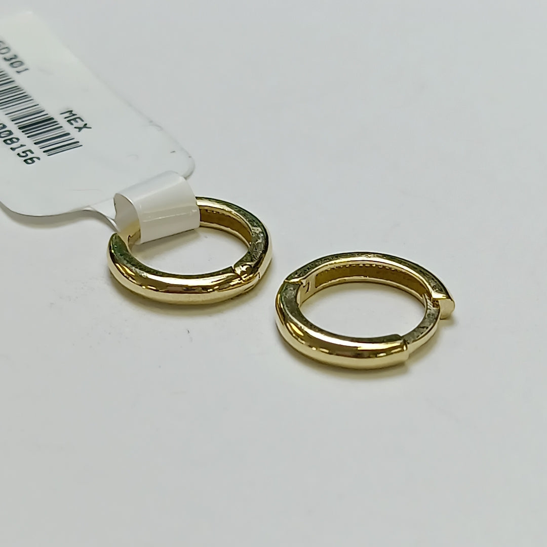 ARETES ARRACADAS LISAS 10K 1.2 GR (NUEVO)