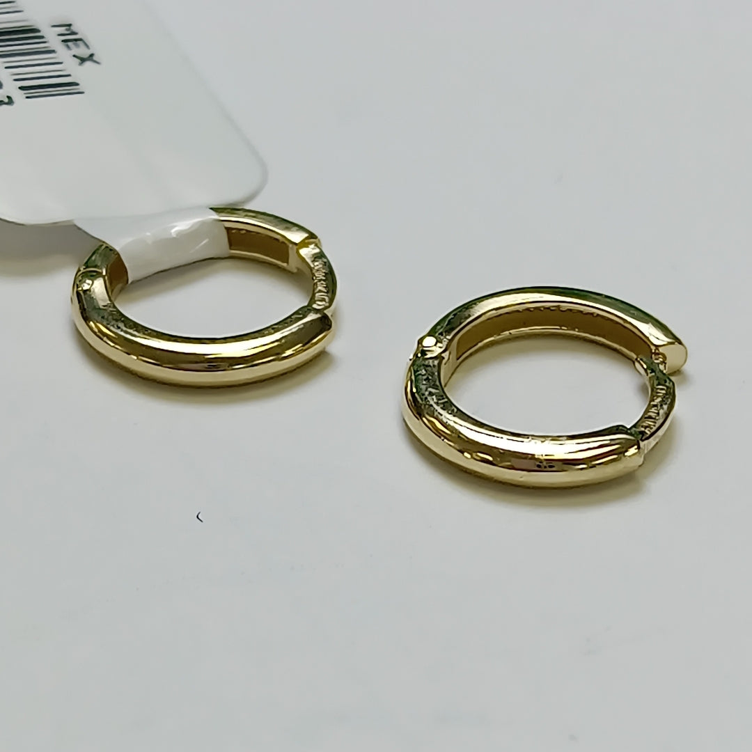 ARETES ARRACADAS LISAS 10K 1.3 GR (NUEVO)