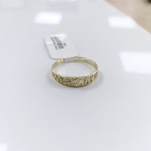 ANILLOS ARGOLLA DE LA SUERTE 10K TALLA 9 1.3 GR (NUEVO)