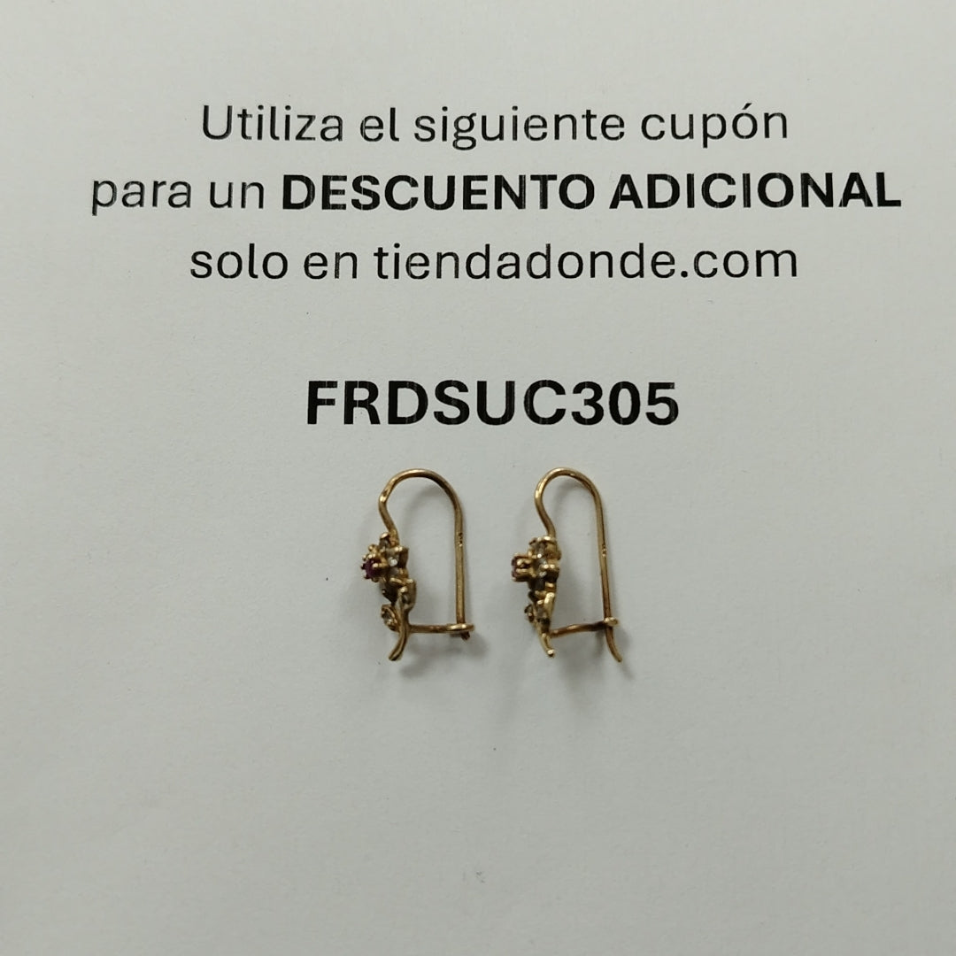 ARETES PAR ORO 10 K 2,10 GRMS (SEMINUEVO)