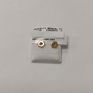BROQUELES BROQUEL FIG FLOR C CIRCONIA 14K 0.2581 GR (NUEVO)