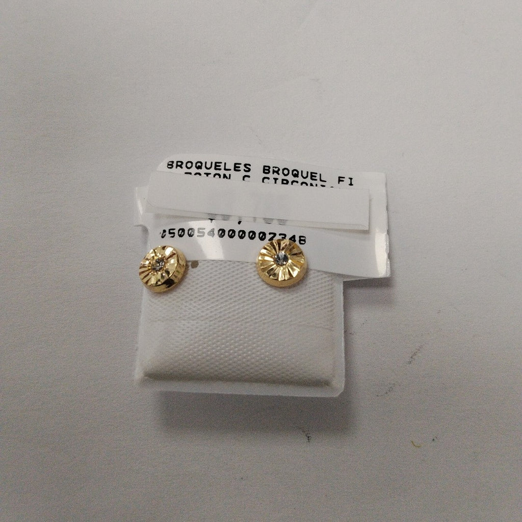 BROQUELES BROQUEL FIG BOTON C CIRCONIA 14K 0.2916 GR (NUEVO)